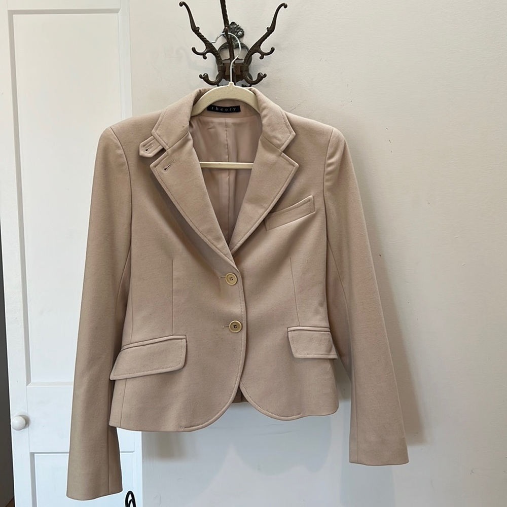 Beige Wool Theory Blazer